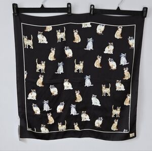 Paul & Joe X Uniqlo Black Scarf with Cat Design